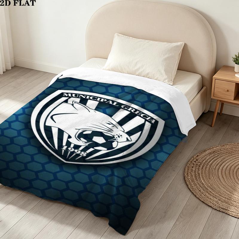Municipal Grecia Print Flannel Blanket High Quality Warm Comfortable Cover for All Seasons Perfect for Gifts Home Decor