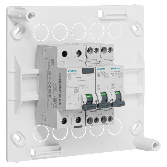 Tableautin pré-équipé 1 inter. diff. 40a type ac + 2 disjoncteurs