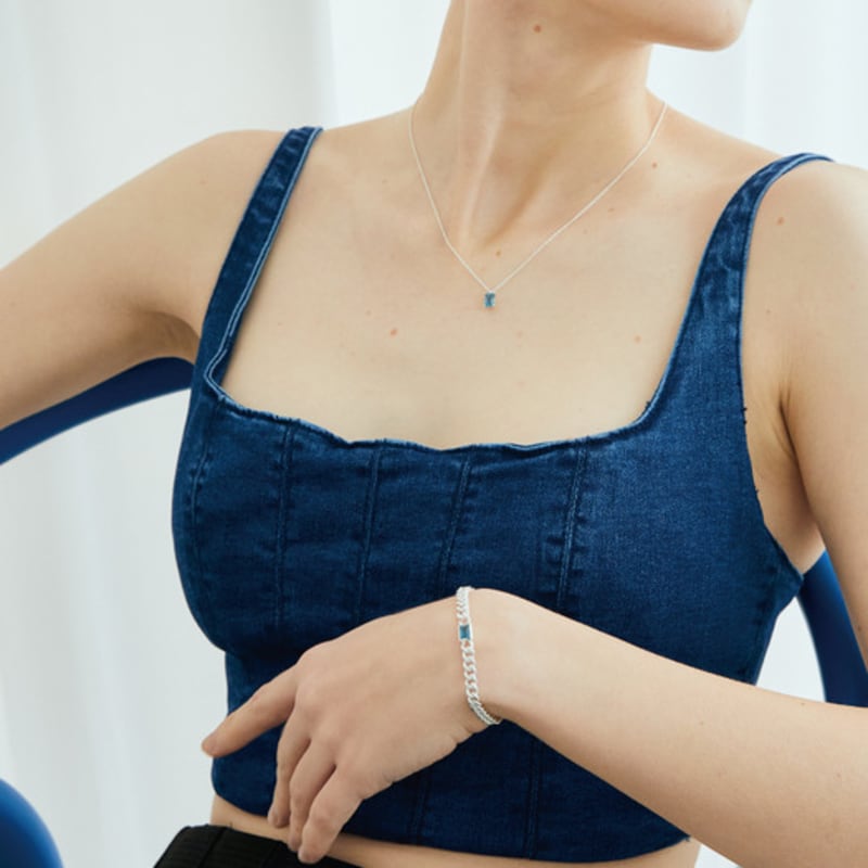 THE PART OF My Chain EM Stone_Bracelet (Topaz_Blue)