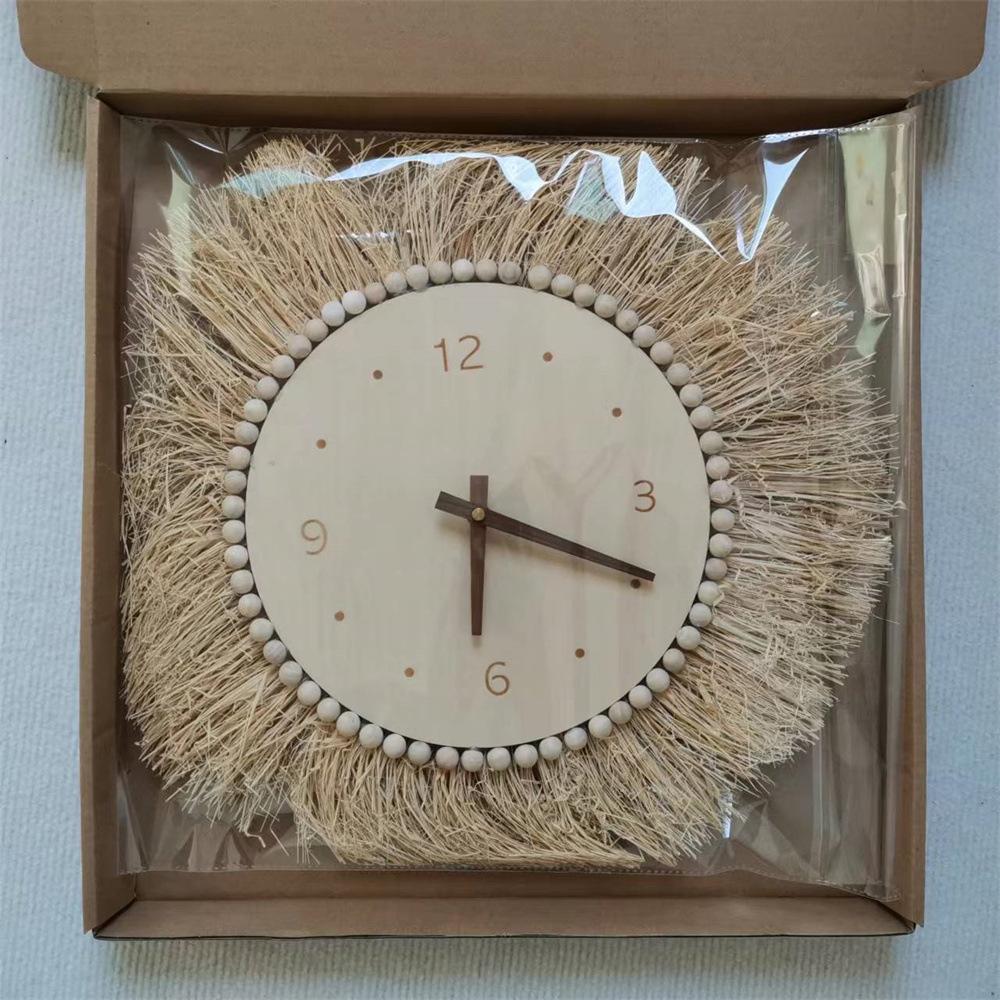 Nordic Home Log Clock Cartoon Silent Clock Wall Decoration Children s Room Clock