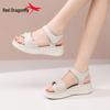 Red Dragonfly Women's Genuine Leather Soft Sole Sandals - Summer 2026 Collection