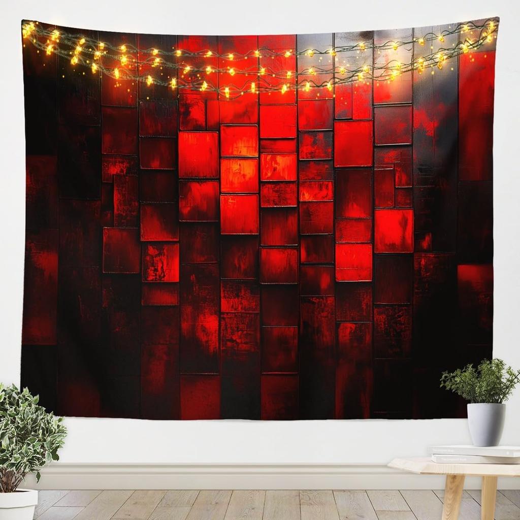 Purple Black White Tapestry Size Kids Abstract Geometric Wall Art for Boys Girls Teens Modern Minimalist Wall Hanging Blanket
