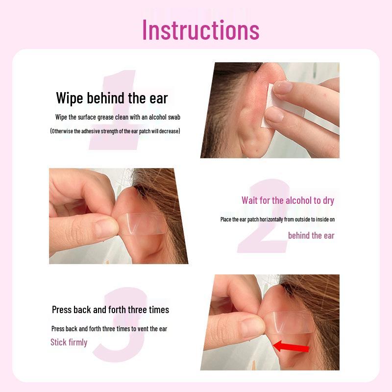 RINBAK Elf Ear Stickers - Invisible Ear Corrector for a Slimmer Face Look