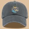 Washed Cotton Baseball Cap Mountain River Sun Print Outdoor Casual Sun Hat for Unisex Women