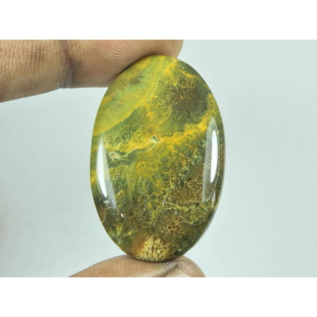 24X38X04MM Natural Ocean Jasper Oval Shape Cabochon Loose Gemstone 47Cts. G-328