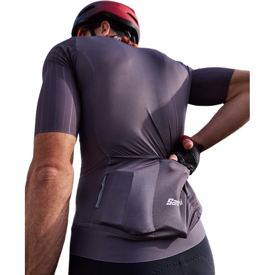 Fila Fahrradmode Vielseitiges Kurzarm-Strickoberteil Herren Oberteile Dunkelgrau A11M528503F-GY