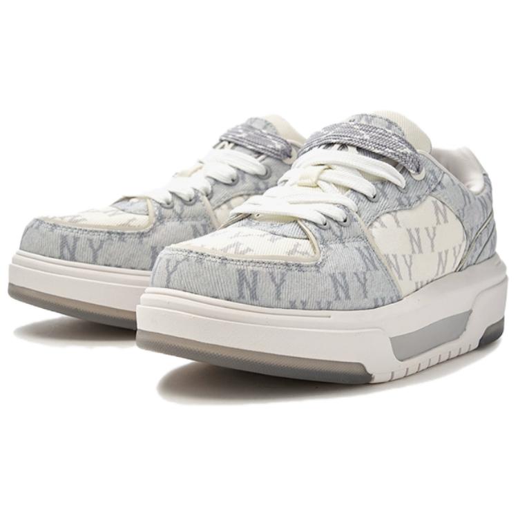 MLB Chunky Liner Stoff Synthetisches Leder Vielseitig Bequem Niedrig geschnitten Lifestyle FreizeitSchuhe Unisex Sneaker Grau 3ASXD065N-50GRS