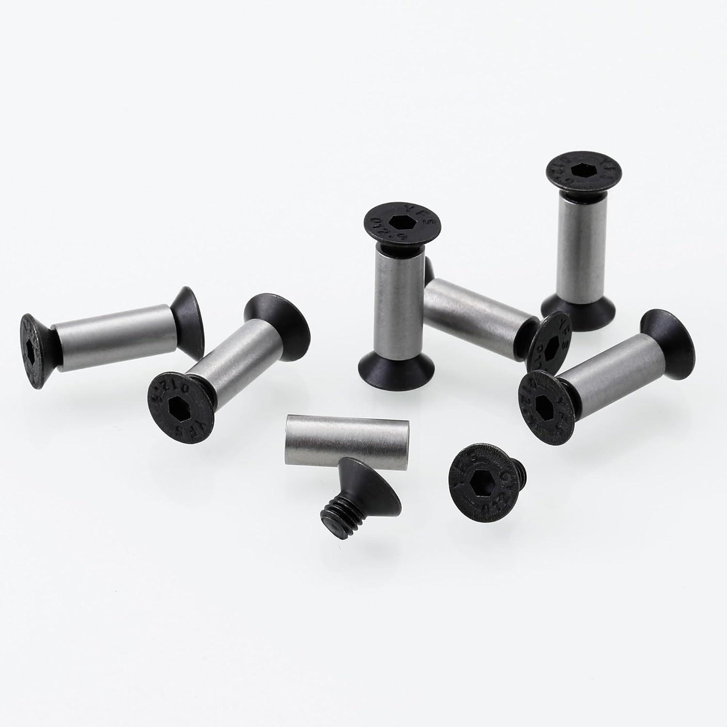 

10 шт. болт для ручки ножа заклепки винт крепеж гайка шестигранные винты с плоской головкой DIY материал ножи производитель винты для фиксации лезвия ножа 5MM, size 5