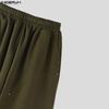 INCERUN Herbst Winter Herren Elastischer Bund Lässige Lange Baggy Hosen