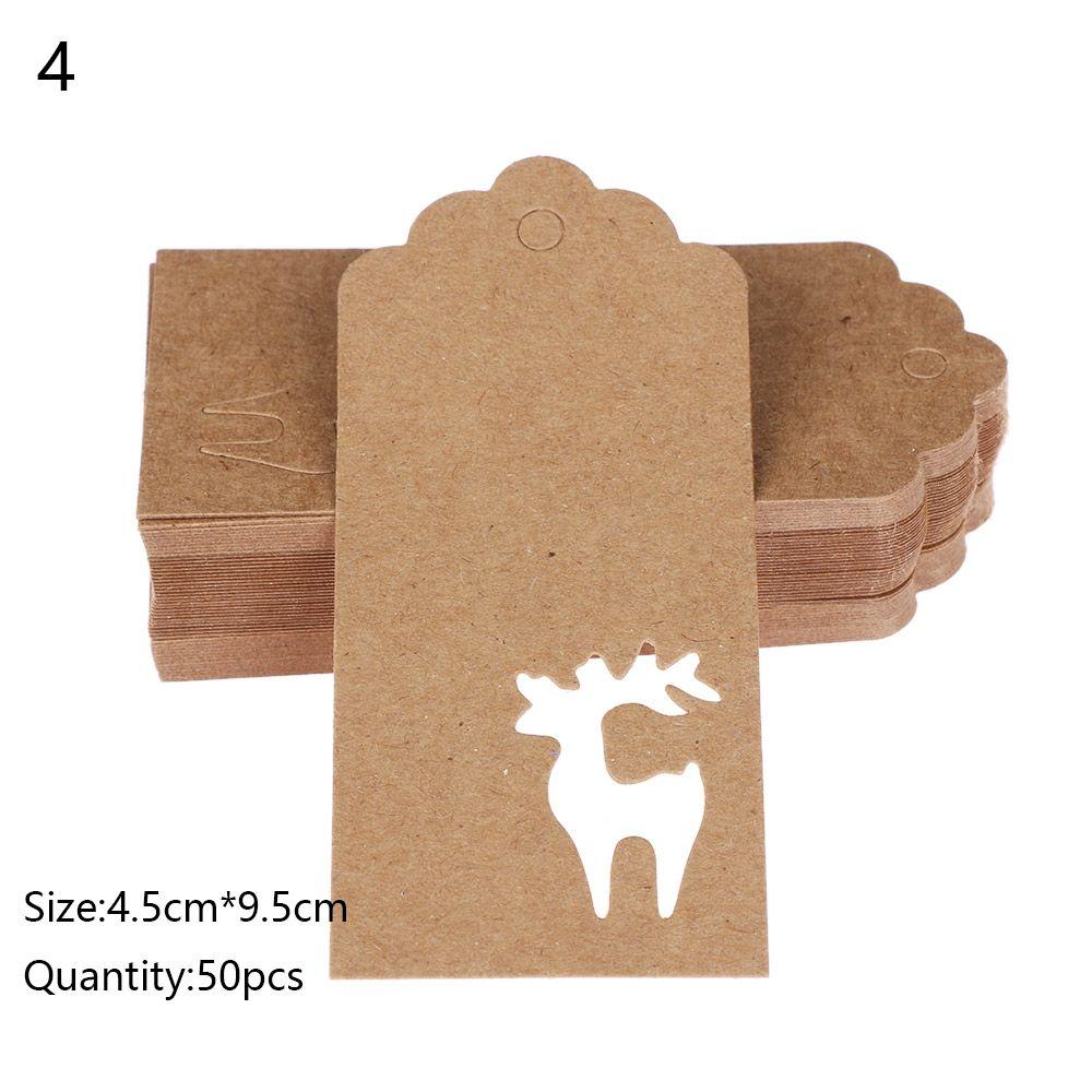 Xmas Tree DIY Kraft Paper Christmas Decoration Gift Box Tag Candy Bag Sticker Gifts Package Label