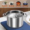 Double Boiler Pot Set 304 Stainless Steel Water Bath Melting Pot Set with Silicone Spatula and Spoon for Home Hotel Store