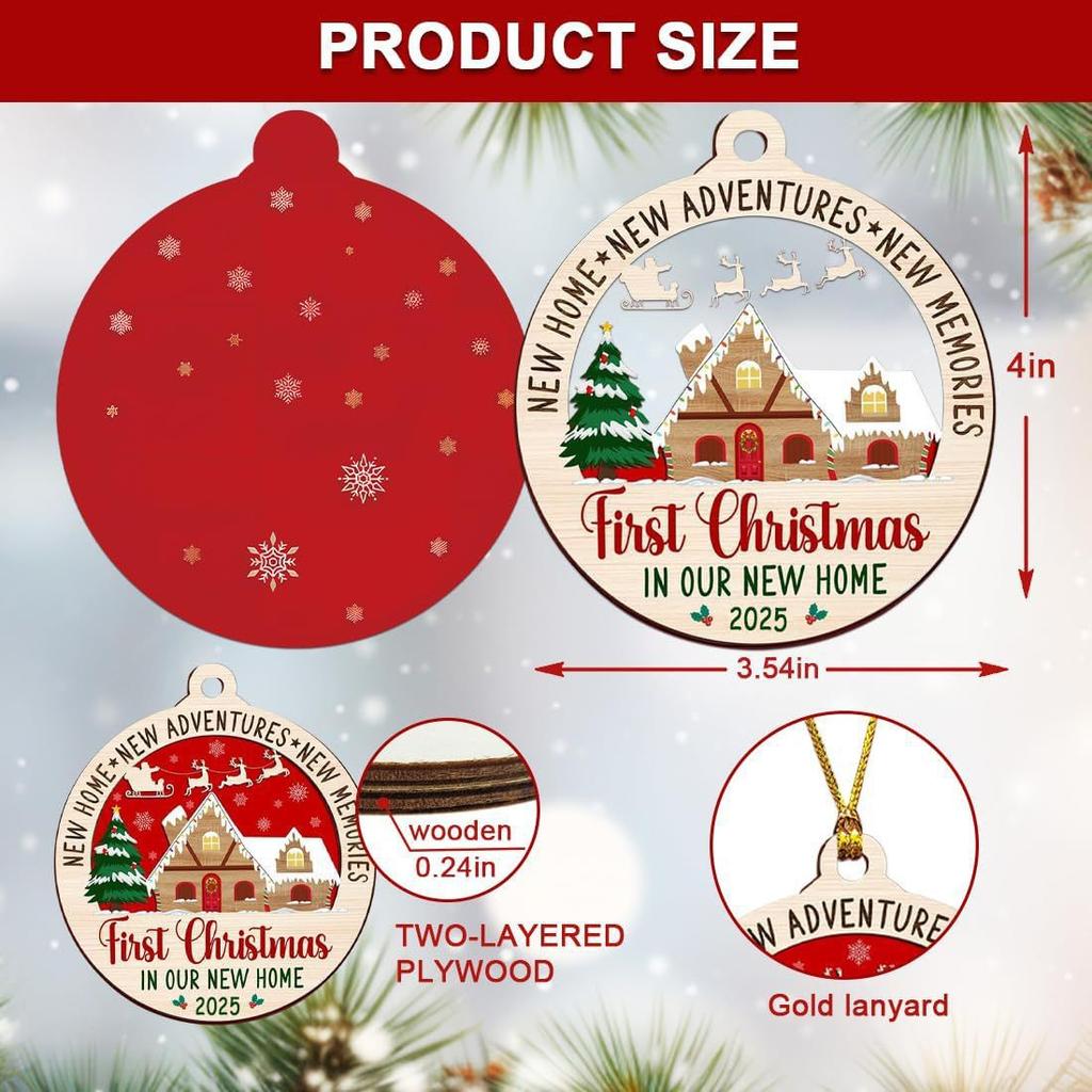 Christmas wooden handicrafts, home gifts, creative decorative small pendants, new home decorations, Christmas tree pendants