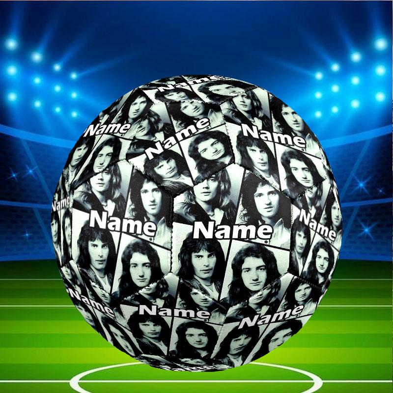 Custom Name Personalized Queen (band) Print Size 5 Soccer Ball Training & Match Football, for Team, Kicking, Gift for Football Enthusiasts