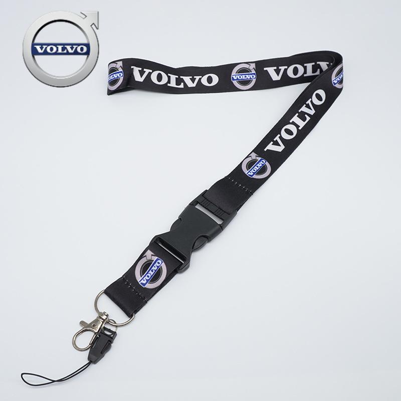 Para Volvo Cordón de Nylon Estilo Emblema Impreso Llavero Pegatina Para Volvo XC60 V60 S60 XC40 XC70 V40 V50 S40 S80 C30 Diseño R