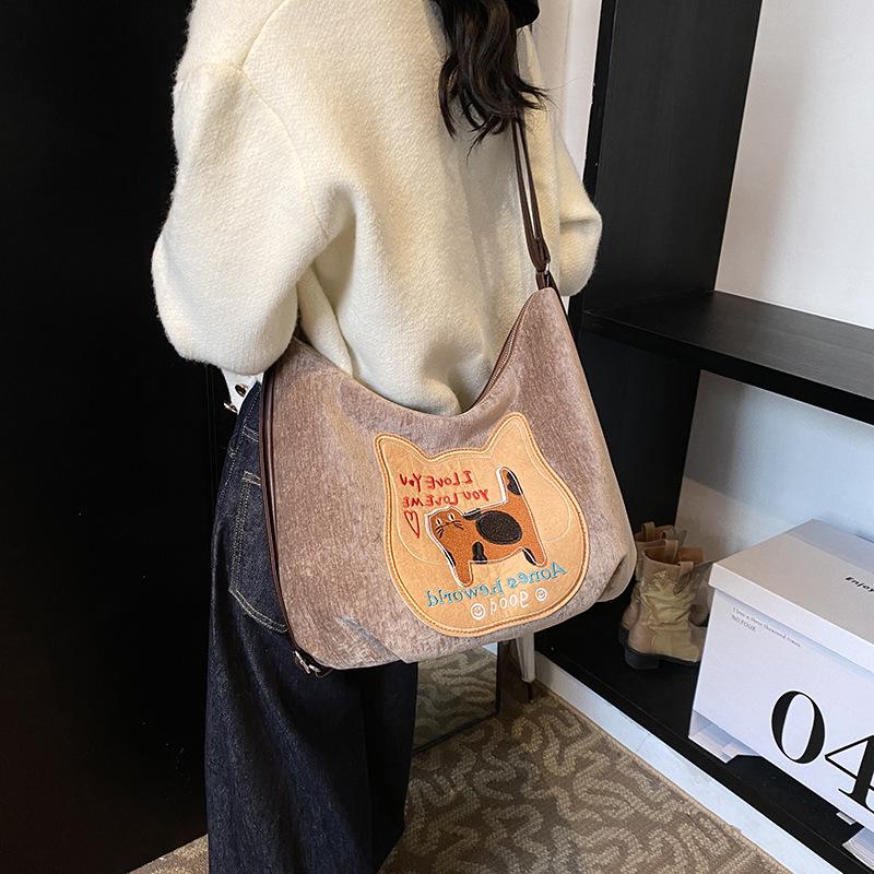 Commuter Backpack Bag Women's 2025 New College Style Tote Bag Large Capacity Shoulder Underarm Bag
