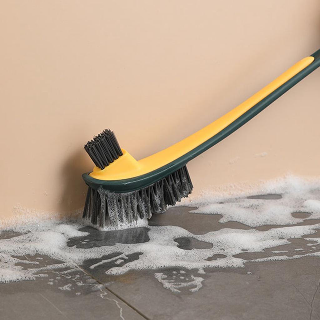 Double Sided Toilet Brush Prevent Scratch Soft Bristles Toilet Long Handle Cleaning Brushes for