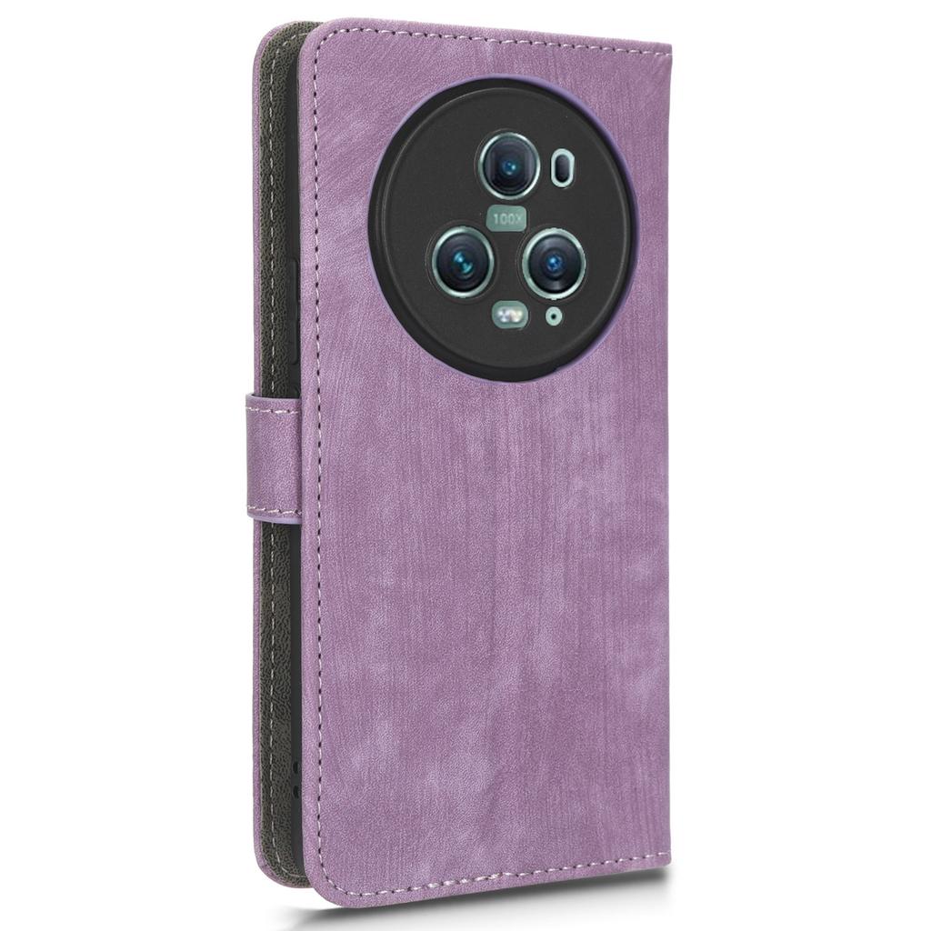 For Honor Magic5 Pro Phone Wallet Case RFID Blocking PU Leather Stand Phone Cover with Strap