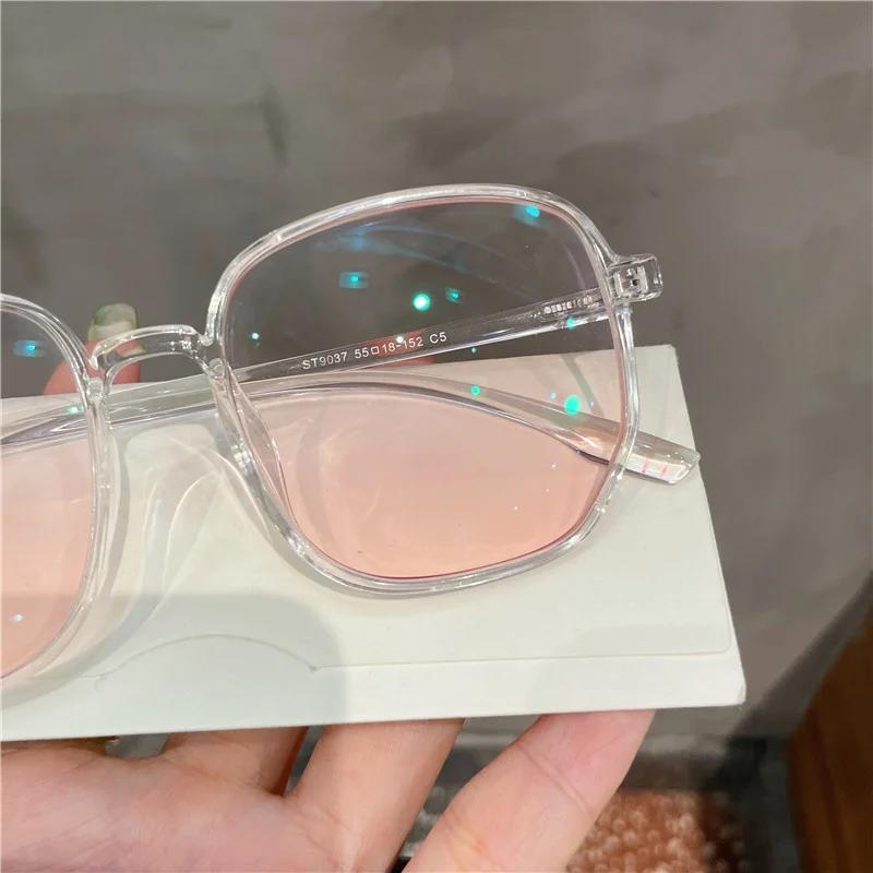 Powder Blusher Gradual Glasses Fashion Computer Anti Blue Light Goggle Women's Girl Decorative Cute Eyewear Spectacle Eyeglass