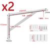 2PCS Black/White Triangle Bracket, Wall Right-Angle Angle Iron, Straight Plate Bracket, Wall-Mounted Shelf, Fixed Support Frame