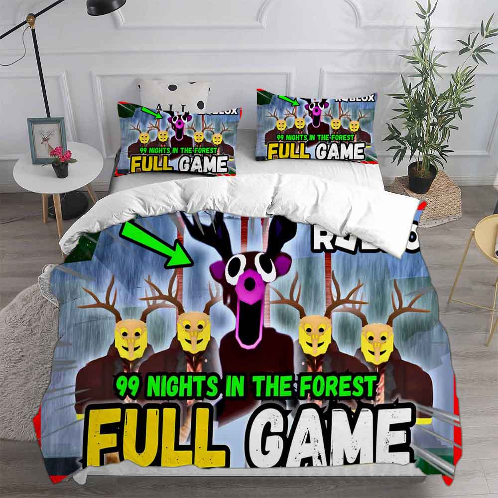

99 ночей в лесу Комплекты постельного белья Одеяло Стеганое покрывало Покрывало Пододеяльник Наволочка Комплекты из 2-3 предметов Детский Взрослый размер EU Single 135x200cm