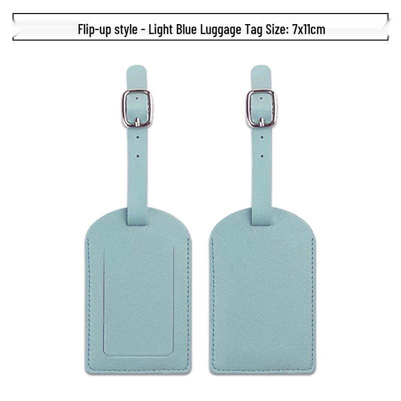 Customizable PU Leather Luggage Tag with Anti-Lost Feature and Airplane Design