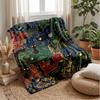 Gothic Cats Pattern Theme Blanket Lightweight Warm Flannel Blanket Decorative Throw Blanket for Home Decoration