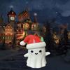 Kawaii Christmas Hat Ghost Figurine Mini Ghost Car Ornament Christmas Ghost Resin Ornament  Office
