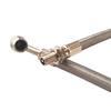 4pc/set Car Truck Bus Dual Tire Air Nozzle Inflation Extension Stainless Steel Braided Hose Metal Extension Tube For Tire Valves
