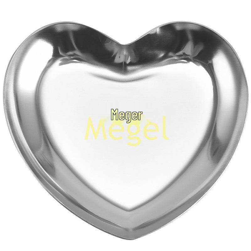 Heart-Shaped Women's Perfume & Jewelry Stainless Steel Tray