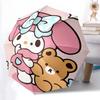 1pc My Melody Automatic Opening/Closing Umbrella with Cute Bow Design - Portable Folding Design, 8-Bone Iron Frame Outdoor Umbrella for Fans, Traveler