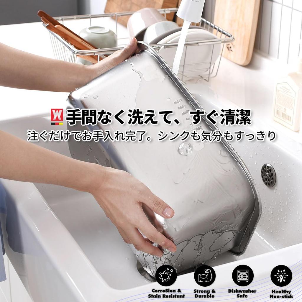 Portable Stainless Steel Dishwashing Bowl 10L | Multipurpose Kitchen Basket | Vegetable Washing & Draining | Camping, Car Camping, Home Use (1655)