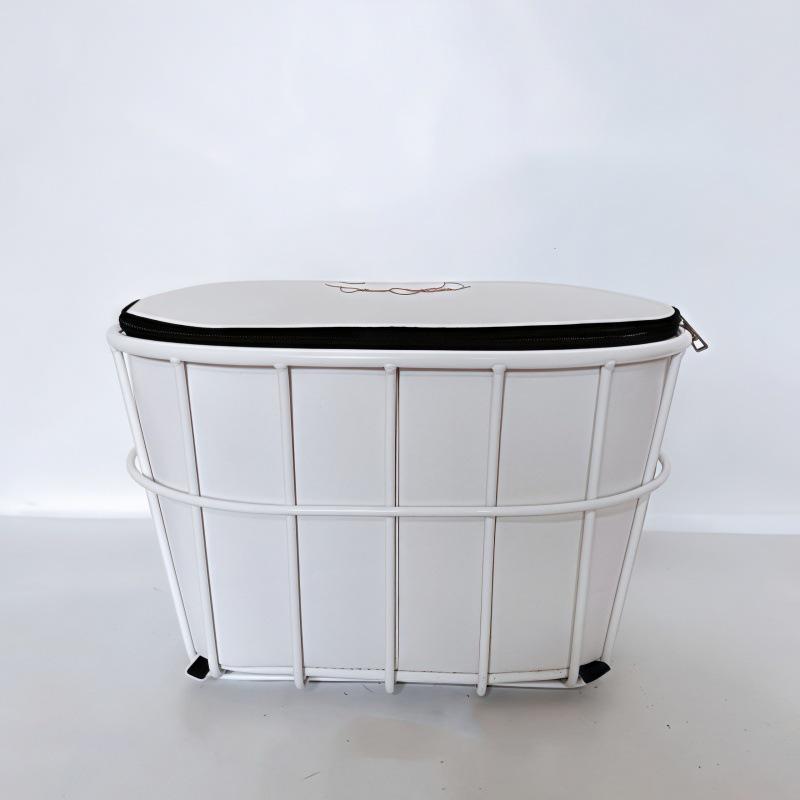 Large Capacity Metal Rear Basket with Backrest for E-bike Helmet and Backpack Storage