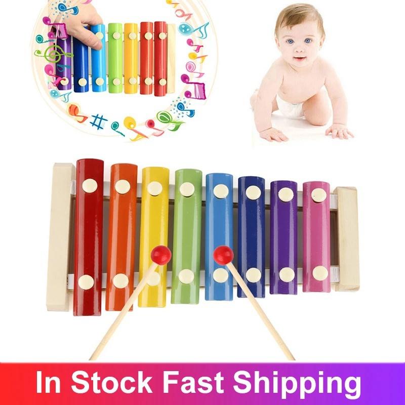 Toddler Kid Children Baby Colorful Musical Toys Instruments Xylophone Educational Intelligence Development Wooden Toys
