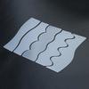5Pcs Clear Acrylic Quilting Rulers Quilting Templates Double Side Wavy Quilting Rulers Stencils For Patchwork Project