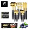 30-Piece Stainless Steel Western Cutlery Set: Knives, Forks, Spoons & Steak Knives In Gift Box.
