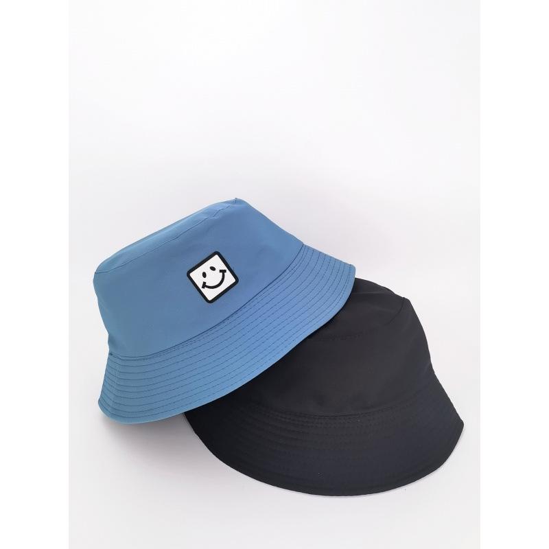 Smiley bucket hat simple men's and women's sun hats spring and autumn street versatile sunscreen washbasin hat