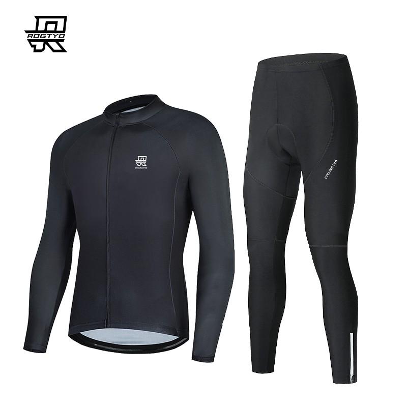 Bicycle Cycling Jersey for Men And Women, Spring And Autumn Long-Sleeve Set, Warm Mountain And Road Cycling Clothing, Cycling Equipment