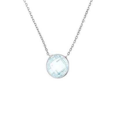 Necklace - Lola Is Precious - Circle Topaz - 925 Rhodium-Plated Solid Silver - Length 42 Cm - Women