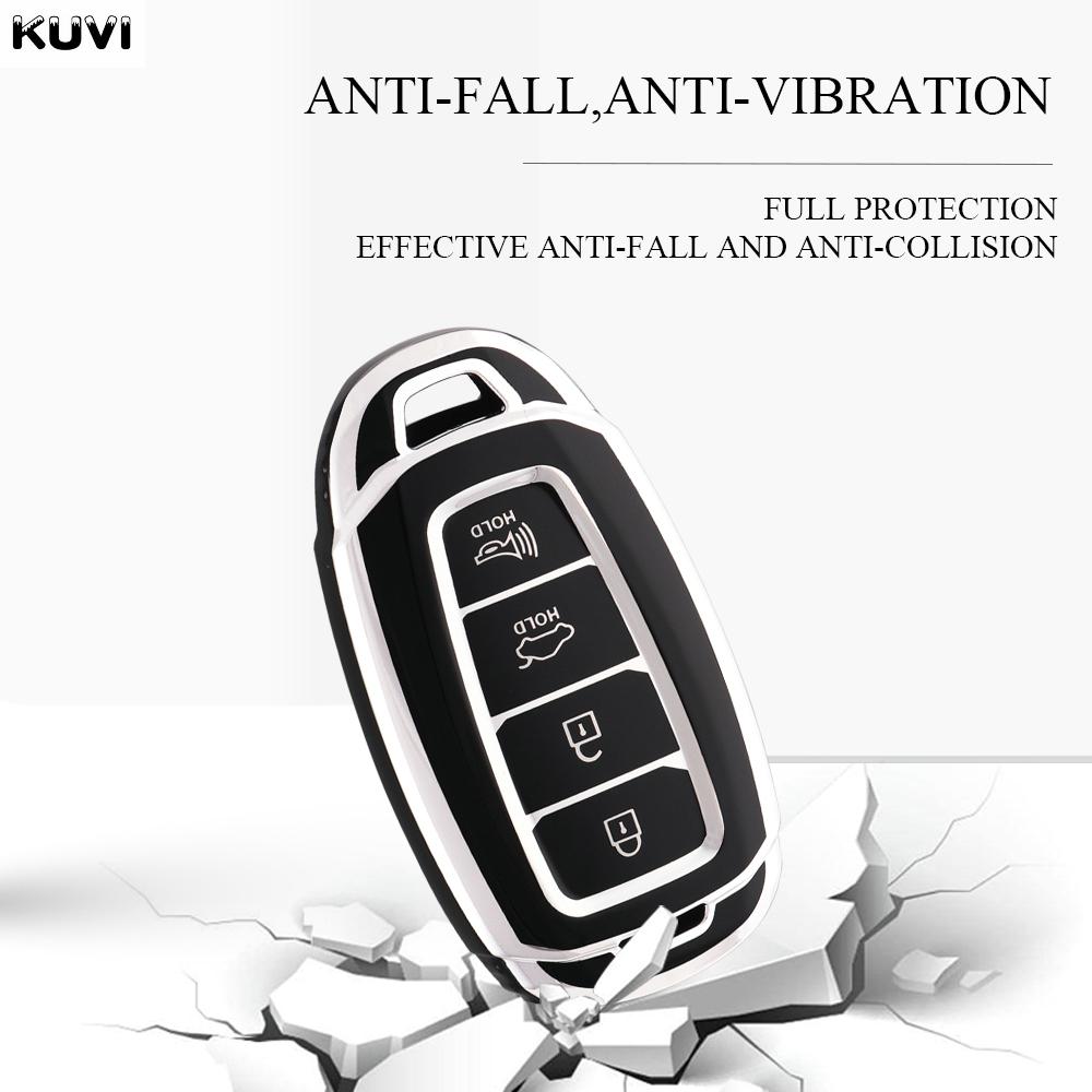 3 4 Buttons Tpu Car Key Cover Case Shell Fob For Hyundai I30 Ix35 Kona Encino Solaris Azera Grandeur Ig Accent Santa Fe Palisade