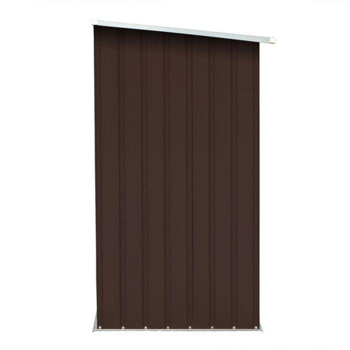 Galvanized Steel Wood Storage Shelter 163x83x154 Cm - VIDAXL - Brown
