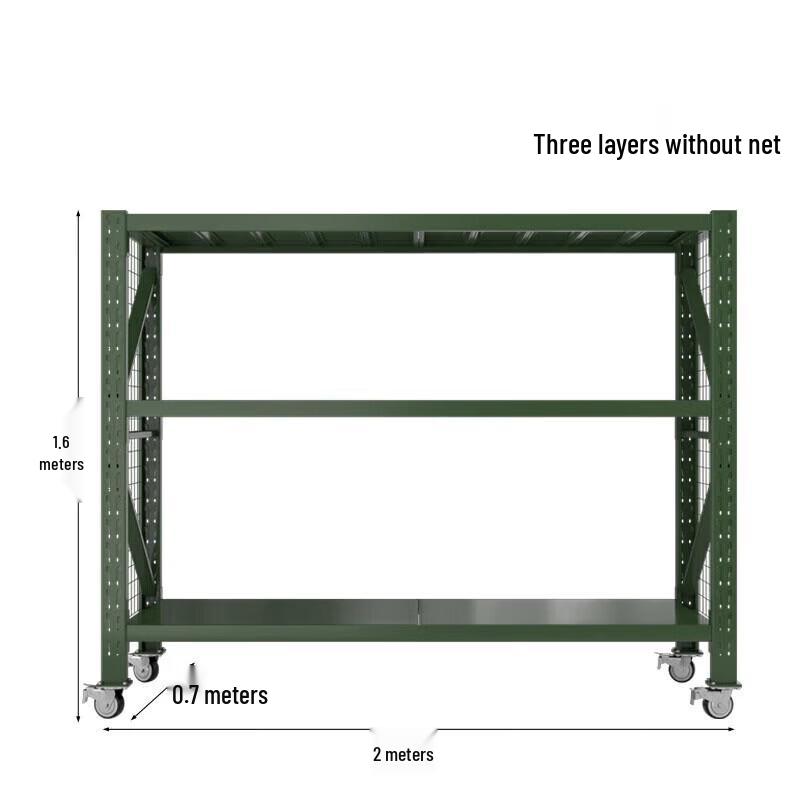 Jixiong 4-Tier Heavy-Duty Storage Rack with Wheels