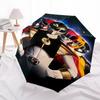 Power Rangers, Team Themed Automatic Opening and Closing Umbrella, Compact Travel Umbrella, Lightweight and Portable, Suitable for Beach Com