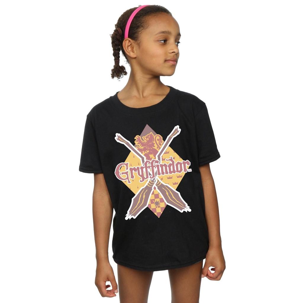 HARRY POTTER Girls Gryffindor Lozenge Cotton T-Shirt