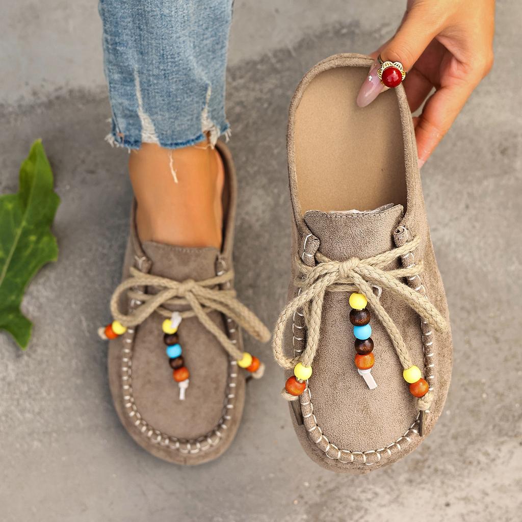 Fashion Women Slippers 2025 New Round Head Slippers Wear-resistant Flat Shoes Metal Buckle Soft Sole Anti-slip Sandals Slides Women