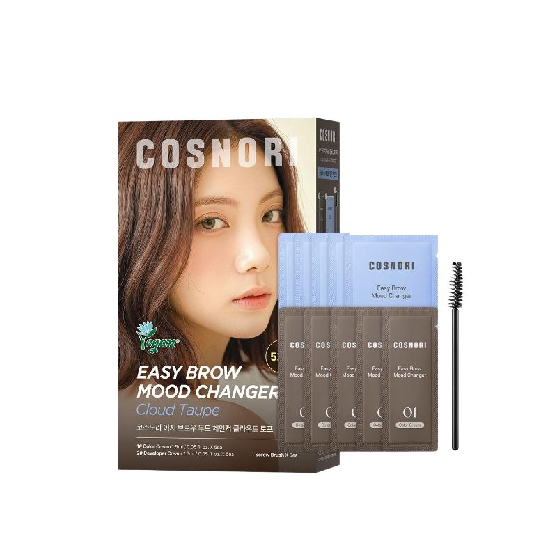 

[COSNORI] Easy Brow Mood Changer 5-Use Kit (Cloud Taupe / Dusty Rosy Brown) - Professional Step-by-Step Brow Color Recharge & Tone-up Therapy Cloud Taupe