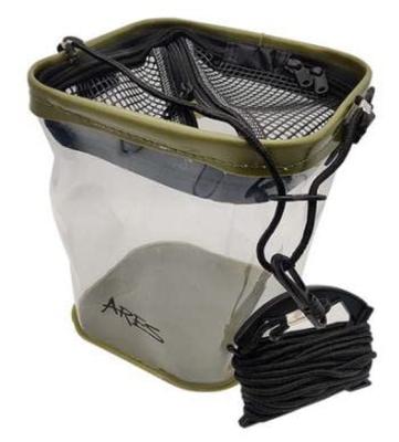 Uzaki Nissin Ares Mesh Clear Bucket, Khaki, 21cm