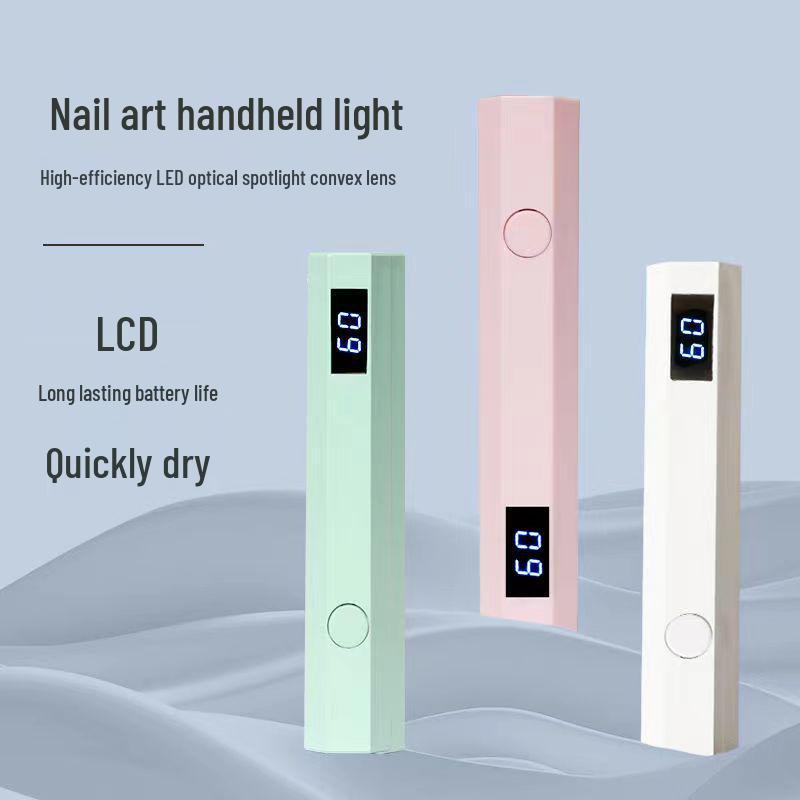 Portable Quick-Dry Nail Lamp with Digital Display - Rechargeable Mini LED for Nail Tips