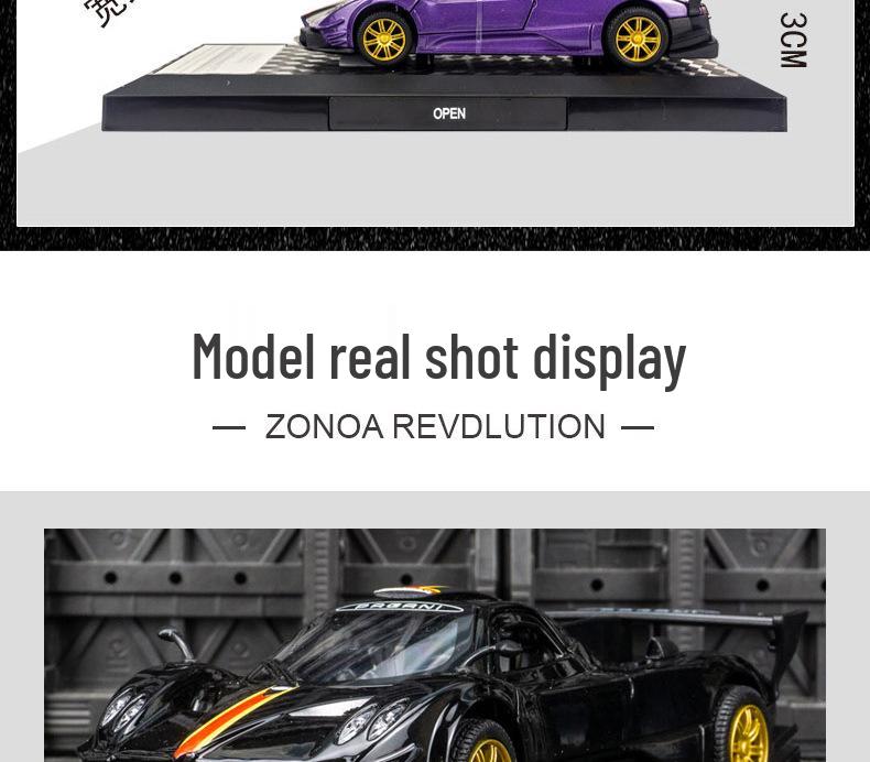 Caipo 88314 Wind Rider Alloy Car Model with Sound and Light – Pull-back Toy for Kids