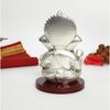 Ganpati Idol with Silver Antique Finish | Ganesha murti for Home Decor | Ganesh Statue for Car Dashboard | Ganpati ji murti for Puja
