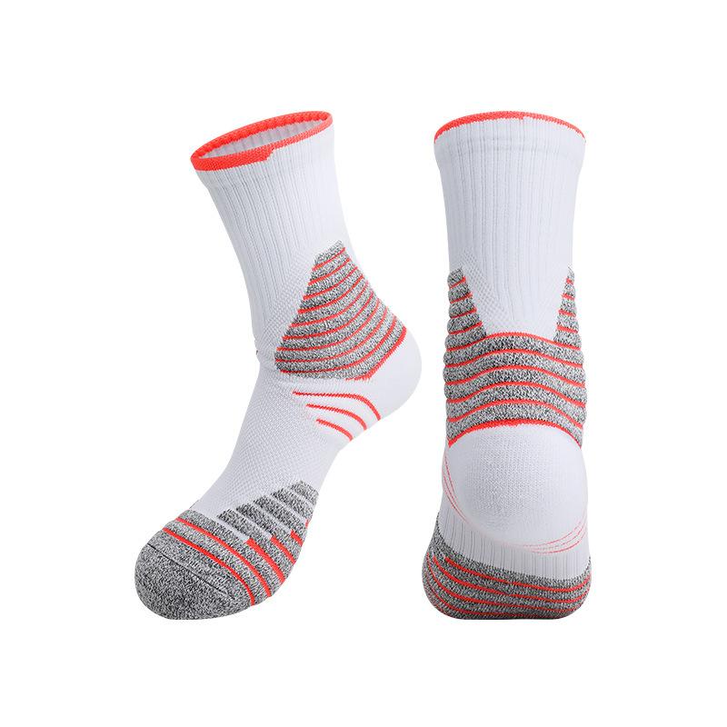 High-Top Basketball Socks Actual Combat Long-Tube Badminton Towel Socks Sweat-Absorbing Zhongbang Running Socks Medium-Tube Sports Socks